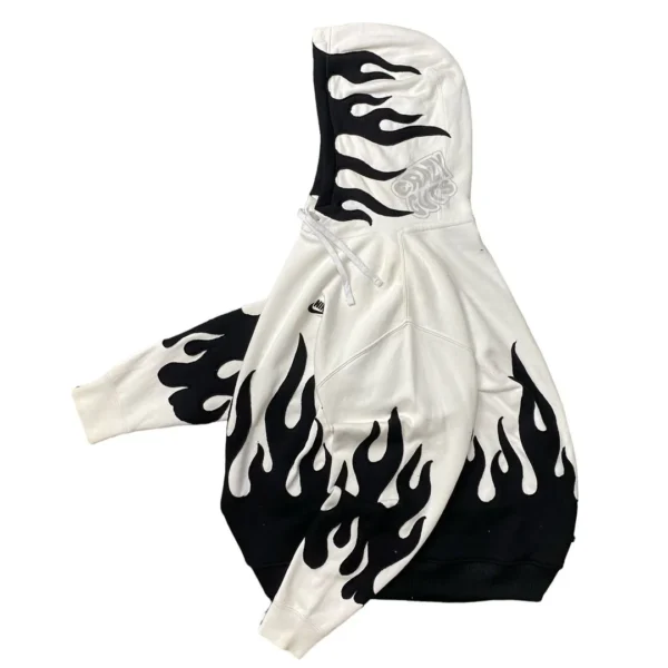 Re-worked Nike hoodie 🇺🇸 " Burning ghost " - Image 5