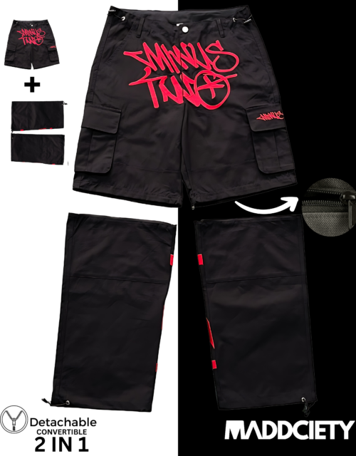 MINUS  TWO CARGO PANTS OVERSIZED 2IN1 LIMITED EDITION
