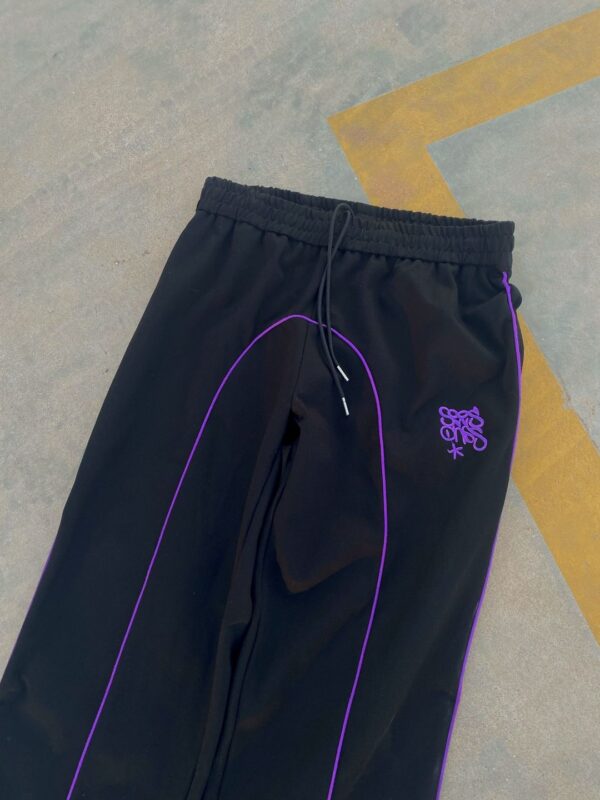 Black Tracksuit with Purple Detailing - Image 5
